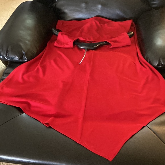 DKNY Large Red High and low midi dress - Picture 9 of 10